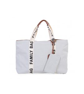 CHILDHOME CESTOVNÍ TAŠKA FAMILY BAG CANVAS OFF WHITE - PŘEBALOVACÍ TAŠKY - KOČÁRKY A PŘÍSLUŠENSTVÍ