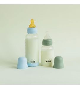 BIBS SET ANTIKOLIKOVÝCH KOJENECKÝCH LAHVÍ S KAUČUKOVÝM DUDLÍKEM - KOJENECKÉ LAHVE - KRMENÍ