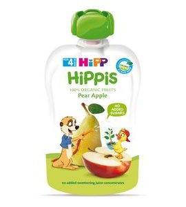 HIPP BIO HIPPIES HRUŠKA - JABLKO 100G - KAPSIČKY - KRMENÍ