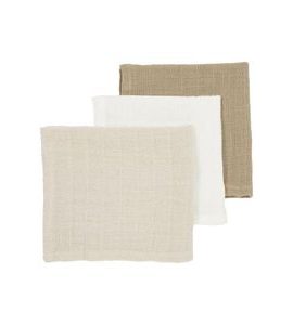 MEYCO MUŠELÍNOVÁ PLENA-ŽÍNKA 3-BALENÍ - OFFWHITE/SOFT SAND/TAUPE - ŽÍNKY A HOUBIČKY - KOUPÁNÍ A ZDRAVÍ