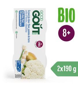 GOOD GOUT BIO TRESKA PESTRÁ S KVĚTÁKEM A BRAMBŮRKY 2X190G - MASO/ZELENINA - KRMENÍ