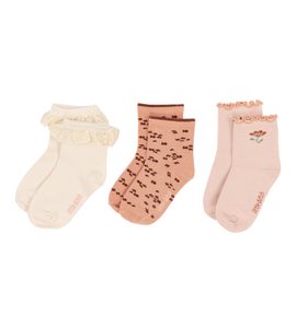 LITTLE DUTCH PONOŽKY DÍVČÍ MULTICOLOR 3 KS VEL. 17/19 - PONOŽKY A PUNČOCHY - PRO DĚTI