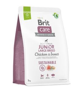 BRIT CARE DOG SUSTAINABLE JUNIOR LARGE BREED 3 KG - GRANULE PRO PSY - CHOVATELSKÉ POTŘEBY MALVÍKZOO