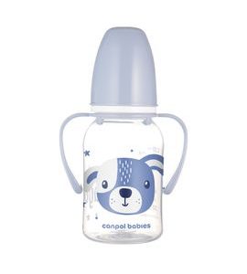 CANPOL BABIES LAHEV ÚZKOHRDLÁ S ÚCHYTY CUTE ANIMALS 120ML PEJSEK - KOJENECKÉ LAHVE - KRMENÍ