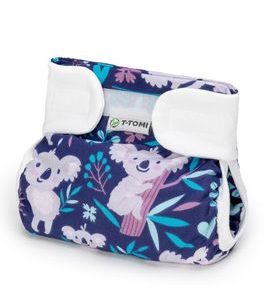 T-TOMI ORTOPEDICKÉ ABDUKČNÍ KALHOTKY - SUCHÝ ZIP DARK KOALAS (3-6KG) - PLENKOVÉ KALHOTKY - PŘEBALOVÁNÍ