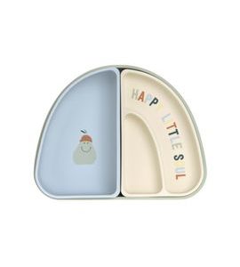 LÄSSIG BABIES DISH SET SILICONE SECTION HAPPY FRUITS LEMON - MISKY, TALÍŘKY A PODLOŽKY - KRMENÍ