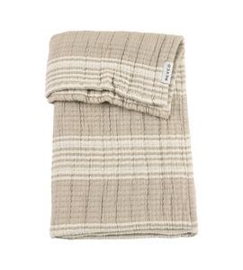 MEYCO PŘIKRÝVKA Z PŘEDEPRANÉHO MUŠELÍNU A ŽAKÁRU 75X100 - STRIPE SAND - DĚTSKÉ DEKY PRO MIMINKA - SPINKÁNÍ