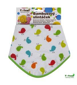 T-TOMI BIO BAMBUSOVÝ SLINTÁČEK S POTISKEM - BRYNDÁKY - KRMENÍ