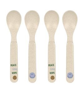 LÄSSIG SPOON SET PP/CELLULOSE HAPPY RASCALS SMILE SKY BLUE - LŽIČKY A PŘÍBORY - KRMENÍ