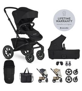 EASYWALKER JIMMEY AIR SET XXL PEPPER BLACK S PŘÍSLUŠENSTVÍM - KOMBINACE S PŘÍSLUŠENSTVÍM - KOČÁRKY A PŘÍSLUŠENSTVÍ