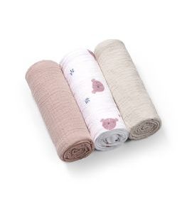 BABYONO PLENY MUŠELÍNOVÉ SUPER SOFT 3 KS 70 X 70 CM - LÁTKOVÉ PLENY ALL IN ONE - PŘEBALOVÁNÍ