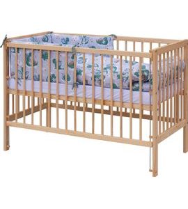 SCARLETT POSTÝLKA 120X60CM S KOMPLETNÍ VÝBAVOU DRÁČEK TYRKYSOVÁ - DŘEVĚNÉ POSTÝLKY - SPINKÁNÍ