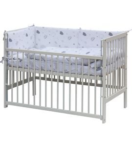 SCARLETT DĚTSKÁ POSTÝLKA S KOMPLETNÍ VÝBAVOU SCARLETT 120 X 60 CM - KRENA - DŘEVĚNÉ POSTÝLKY - SPINKÁNÍ