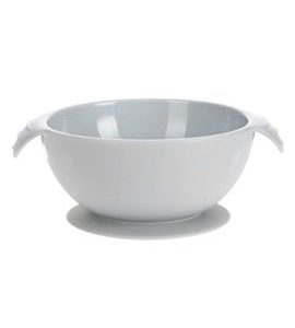 LÄSSIG BOWL SILICONE GREY WITH SUCTION PAD - RIAD - KRMENÍ