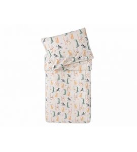 JOLLEIN POVLEČENÍ 140X100 A 40X60 CM JUNGLE JUMBO - POVLEČENÍ DO POSTÝLKY - SPINKÁNÍ