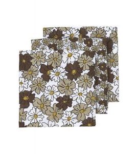 MEYCO PLENKY 3-BALENÍ VINTAGE FLOWER TAUPE - LÁTKOVÉ PLENY SKLÁDANÉ - PŘEBALOVÁNÍ