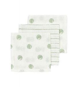 MEYCO MUŠELÍNOVÁ PLENA-ŽÍNKA 3-BALENÍ - DOT STRIPE SOFT GREEN - LÁTKOVÉ PLENY ALL IN ONE - PŘEBALOVÁNÍ