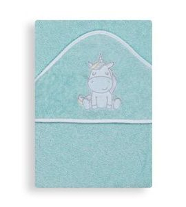 INTERBABY OSUŠKA FROTÉ 100X100 JEDNOROŽEC ZELENÁ - OSUŠKY A DĚTSKÉ ŽUPANY - KOUPÁNÍ A ZDRAVÍ