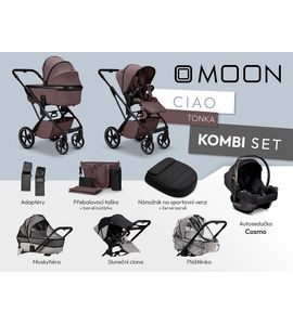 MOON CIAO KOMBI SET - TONKA - KOMBINACE S PŘÍSLUŠENSTVÍM - KOČÁRKY A PŘÍSLUŠENSTVÍ