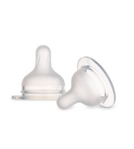 CANPOL BABIES SAVIČKA SILIKONOVÁ K LAHVI S-SHAPE 9M+ 2KS RYCHLÁ - SAVIČKY A PÍTKA - KRMENÍ