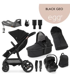 BABYSTYLE EGG2 SET 9 V 1 - BLACK GEO 2023 - KOMBINACE S PŘÍSLUŠENSTVÍM - KOČÁRKY A PŘÍSLUŠENSTVÍ