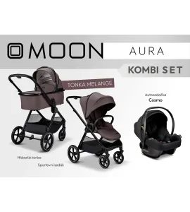 MOON AURA - KOMBI TONKA MELANGE - TROJKOMBINACE - KOČÁRKY A PŘÍSLUŠENSTVÍ