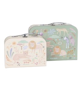 LITTLE DUTCH SADA KUFŘÍKŮ SAFARI FRIENDS - BOXY NA HRAČKY - SPINKÁNÍ