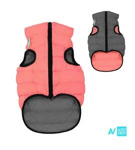 AIRY VEST BUNDA PRO PSY KORÁLOVÁ/ŠEDÁ L 65 - OBLEČKY DO ZIMY PRO PSY - CHOVATELSKÉ POTŘEBY MALVÍKZOO