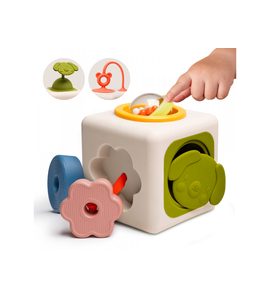 TAF TOYS KOSTKA S AKTIVITAMI PEEK & PLAY - SENZORICKÉ HRAČKY - PRO DĚTI