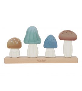 LITTLE DUTCH HOUBY DŘEVĚNÉ SKLÁDACÍ FOREST FRIENDS - MOTORICKÉ A HRY - PRO DĚTI