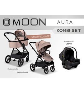 MOON AURA - KOMBI SAND MELANGE - TROJKOMBINACE - KOČÁRKY A PŘÍSLUŠENSTVÍ
