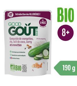 GOOD GOUT BIO KREVETY S RÝŽÍ, CUKETOU A KOKOSOVÝM MLÉKEM (190 G) - MASO/ZELENINA - KRMENÍ