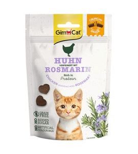 GIMBORN GIMCAT CRUNCHYSNACKS KURE S ROMARYNEM 50G - DOPLŇKY STRAVY PRO KOČKY - CHOVATELSKÉ POTŘEBY MALVÍKZOO