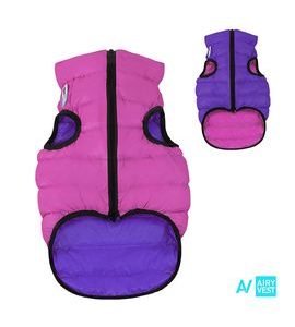 AIRY VEST BUNDA PRO PSY RŮŽOVÁ/FIALOVÁ M 45 - OBLEČKY DO ZIMY PRO PSY - CHOVATELSKÉ POTŘEBY MALVÍKZOO