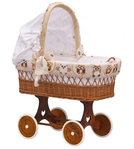 SCARLETT BOUDIČKA K PROUTĚNÉMU KOŠI SOVIČKA- BÉŽOVÁ - KOŠÍKY A KOLÉBKY - SPINKÁNÍ