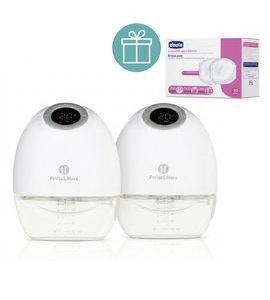 PETITE&MARS ODSÁVAČKA MATEŘSKÉHO ELEKTRICKÁ HANDSFREE GAIA DUO + CHICCO VLOŽKY DO PODPRSENKY 30KS - ODSÁVAČKY MATEŘSKÉHO MLÉKA - KRMENÍ