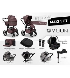 MOON RESEA 2.0 MAXI SET - TONKA - KOMBINACE S PŘÍSLUŠENSTVÍM - KOČÁRKY A PŘÍSLUŠENSTVÍ