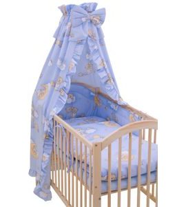 SCARLETT SOUPRAVA DO POSTÝLKY 4-DÍLNÁ MRÁČEK MODRÁ 90X120CM - POVLEČENÍ DO POSTÝLKY - SPINKÁNÍ