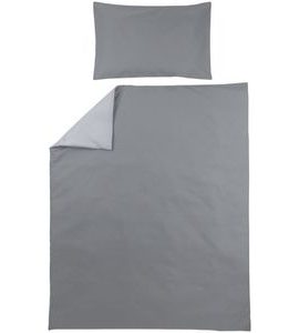 MEYCO POVLEČENÍ 100X135 CM - UNI GREY/LIGHT GREY - POVLEČENÍ DO POSTÝLKY - SPINKÁNÍ