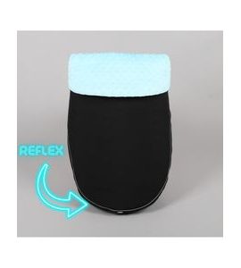 NÁNOŽNÍK ČERNÝ + SVĚTLÁ MODRÁ REFLEX - NÁNOŽNÍKY - KOČÁRKY A PŘÍSLUŠENSTVÍ