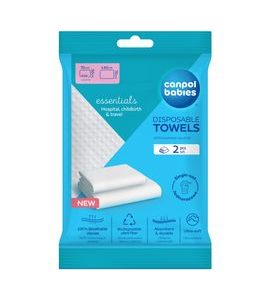 CANPOL BABIES HYGIENICKÉ JEDNORÁZOVÉ RUČNÍKY SET 2KS - VLHČENÉ UBROUSKY - PŘEBALOVÁNÍ