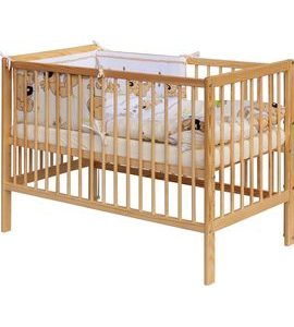 SCARLETT DĚTSKÁ POSTÝLKA S KOMPLETNÍ VÝBAVOU SCARLETT 120 X 60 CM - JAPY - BÉŽOVÁ - DŘEVĚNÉ POSTÝLKY - SPINKÁNÍ