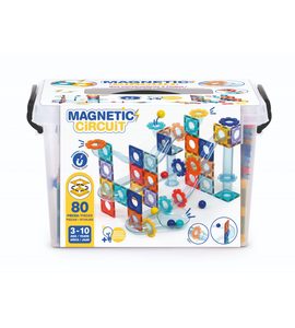 LUDI MAGNETICKÁ STAVEBNICE KULIČKOVÁ DRÁHA 80 KS - MAGNETICKÉ HRAČKY - PRO DĚTI