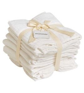 MININOR MUŠELÍNOVÉ PLENKY WHITE 8 KS - LÁTKOVÉ PLENY ALL IN ONE - PŘEBALOVÁNÍ