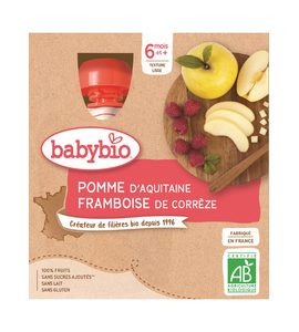 BABYBIO JABLKO MALINA 4X90 G - KAPSIČKY - KRMENÍ