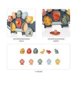 ZOPA DŘEVĚNÁ PUZZLE DINOASURUS - STAVEBNICE A PUZZLE - PRO DĚTI