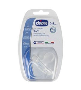 CHICCO ŠIDÍTKO PHYSIO SOFT CELOSILIKÓNOVÉ, 0-6M+ - ŠIDÍTKA A DOPLŇKY - KRMENÍ