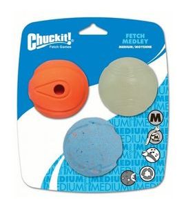 CHUCKIT! MÍČKY MEDLEY MEDIUM SADA 6,5 CM - MÍČKY PRO PSY - CHOVATELSKÉ POTŘEBY MALVÍKZOO