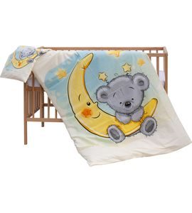 SCARLETT DĚTSKÁ POSTÝLKA S KOMPLETNÍ VÝBAVOU SCARLETT 120 X 60 CM - MIMAS - DŘEVĚNÉ POSTÝLKY - SPINKÁNÍ