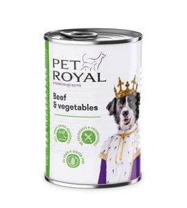 PET ROYAL KONZERVA HOVĚZÍ A ZELENINA 400G - KONZERVY PRO PSY - CHOVATELSKÉ POTŘEBY MALVÍKZOO